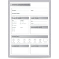 Patient Room Board, Steel, 24 1/2 in, 18 1/2 in, Aluminum Frame, White/Gray, Gloss