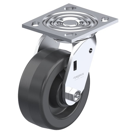 NSF-Listed Plate Caster, 1000 lb. Ld Rating, Roller