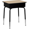 Student Desk with Open Front Metal Book Box - Natural