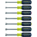 Hollow Shank Nut Driver Set, 3 in Shafts, Ergonomic Cushion Grip, Metric, 7-Piece