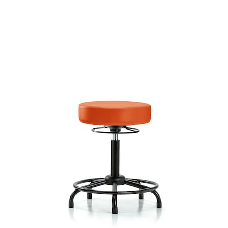 Vin Stool without Back-Medium Bench Height with RT BaseandStat Glides in Orange Kist Trailblazer Vin