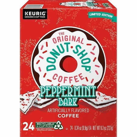 Coffee, Peppermint Bark, Pod, Caffeinated, Ground, 8.16 oz, 24 PK