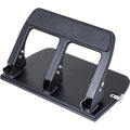 Heavy Duty Paper Punch, Three Hole, Blk
