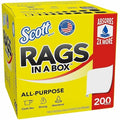 Scott Rags in A Box (75260), White, 200 Shop Towels / Box