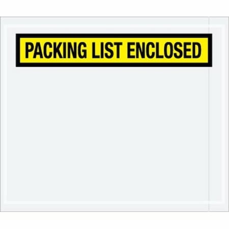 Packing List Envelopes, Yellow, PK1000
