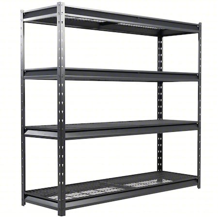 Bulk Rack Shelving, 24 in D, 77 in W, 4 Shelves