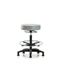 Vin Stool without Back-High Bench Height with Chr Foot Ring and Stat Glides in Dove Trailblazer Vin