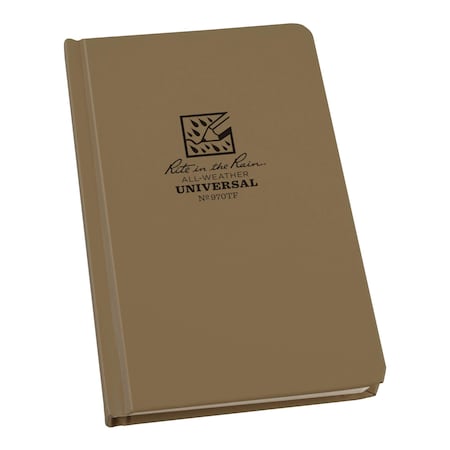 Hard Cover Notebook, 4.75 in x 7.5in, Tan