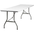 Rectangle Folding Table, Plastic Top, White