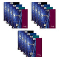 Case of Genesis WB 3 Subject 1 Pkt Notebooks, 11"x9", 150 sht, Asstd Covers, College Ruled w/Margin, PK12