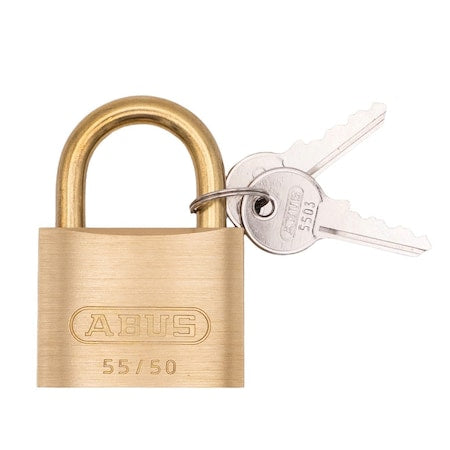 Padlock, 1 29/64" H, 1 7/8" W, Brass