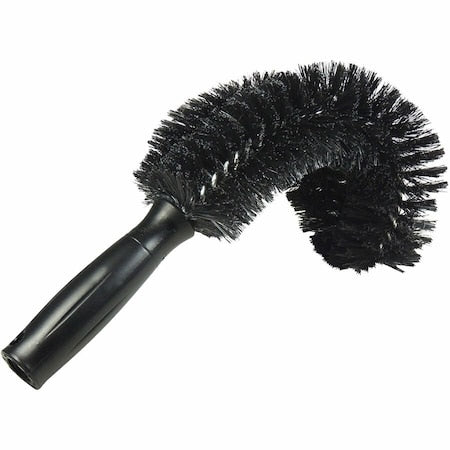9 in W Pipe Brush, 4 in L Handle, 11 in L Brush, Black, Polypropylene, 15 in L Overall