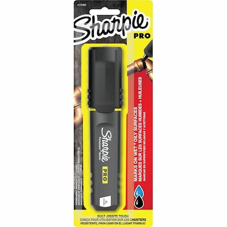 Black Permanent Marker, Chisel Tip