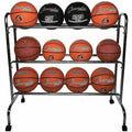 Basketball Cart, 41inLx17inWx41inH, Chrome
