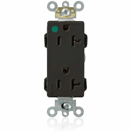 Straight Blade Receptacle, 5-20R, 20 A, 125V AC, Flush Mount, Self-Grounded