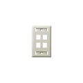 Hubbell 4-Socket IFP Faceplate - 4 x Socket(s) - 1-gang - Gray