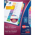 Table of Contents Index Dividers, Monthly Jan-Dec, Assorted, PK12