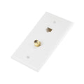 Cat5e / F-Type Wall Plate (Cat5e + F-Type), Coupler Type