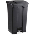 23 gal. Plastic Rectangular Trash Can, Black
