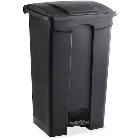23 gal. Plastic Rectangular Trash Can, Black