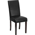 Contemporary Parsons Chair, Black Seat, Black Back, 16 W 19" L 39 H