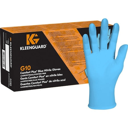 G10, Disposable Gloves, 4 mil Palm, Nitrile, Powder-Free, XL ( 10 ), 100 PK, Blue