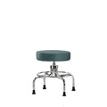Screw-Lift Stool, Vinyl, CR, Glides, Blu