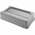 Slim Jim(R) 23 gal Trash Can Lid, Swing Gray, Resin, 1 Openings 11 1/4 in W/Dia