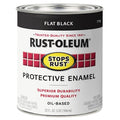 Interior/Exterior Paint, Flat, Black, 1 qt