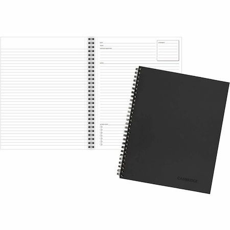 8-1/2" x 11" Black Meeting Notebook