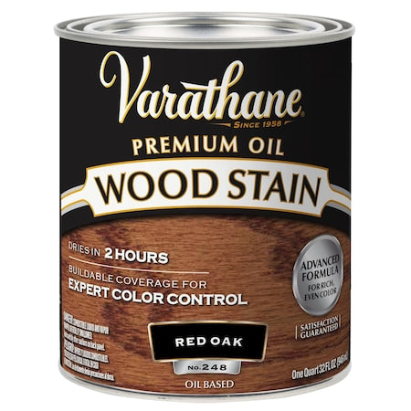 Premium Wood Stain, Oil Based, Red Oak, 1 Quart