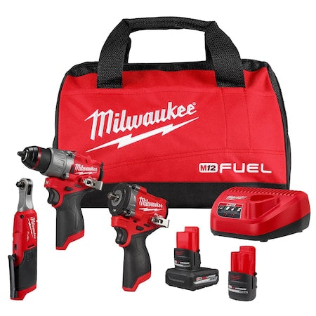 M12FUEL3PCAUTOKIT, (1)2.5Ah;(1)5.0Ah
