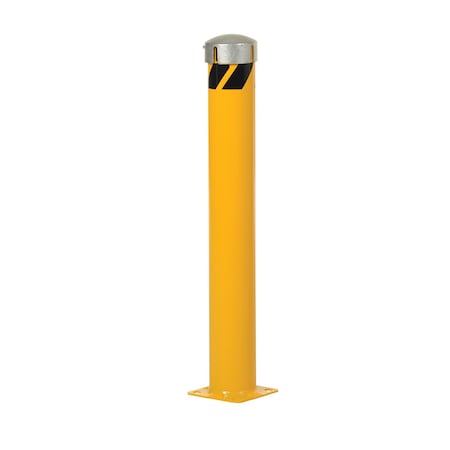 Bollard , 42 in H, Yellow , Carbon Steel