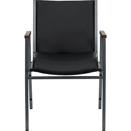 Stack Armchair, Blk Frame Fnsh, Blk Vinyl