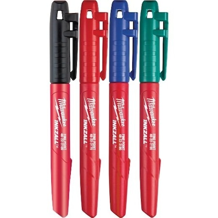 InkIndustMarker, Black/Blue/Green/Red