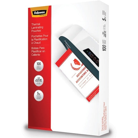 Laminating Pouch, 9in W, 14 1/2in L, PK100