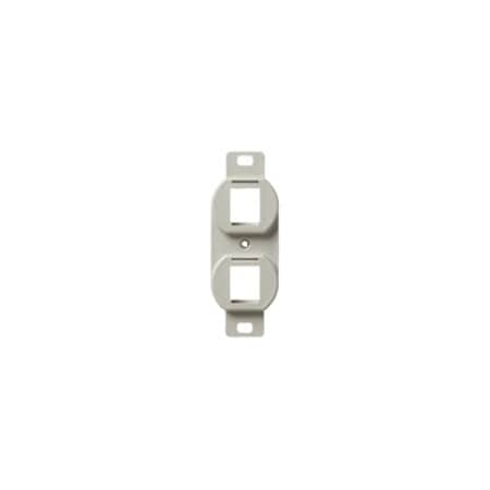Hubbell 2 Socket Duplex 106 Outlet Faceplate - 2 x Socket(s) - Gray