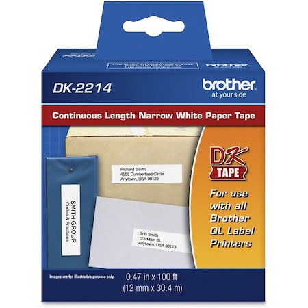 Continuous Label Stock, White, Matte