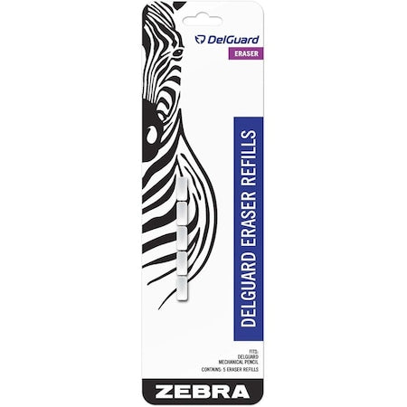 DelGuard Mechanical Pencil Eraser Refill 5pk