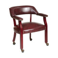 Collection: Traditional Traditional Guest Chair, Ox Blood Seat, Ox Blood Back, 24 1/2" W 23-1/2" L