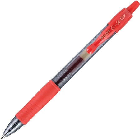 Pen, Gel, G2, Fine, Red, PK12