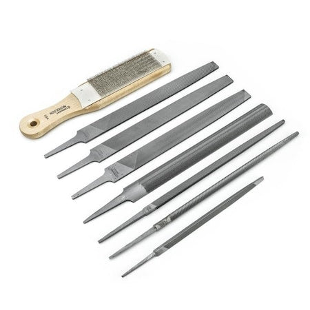 Machinist File Set with Cleaner, 8 piece
