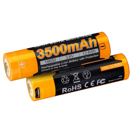USB Rechargeable Battery, 3500mAh, 18650
