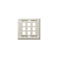 Hubbell 9-Socket IFP29OW Faceplate - 9 x Socket(s) - 1-gang - Office White