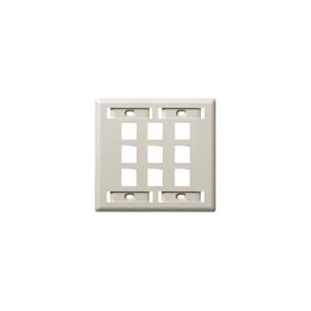 Hubbell 9-Socket IFP29OW Faceplate - 9 x Socket(s) - 1-gang - Office White