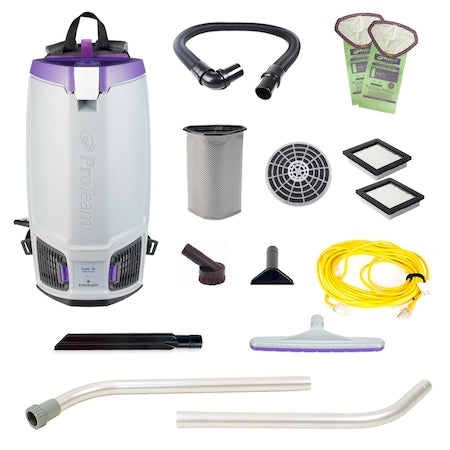 GoFit 10, 10 qt. Backpack Vacuum w/ Xover Multi-Surface Two-Piece Wand Tool Kit