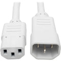 Computer Power Extension Cord 10A 18 AWG C14 to C13 White 6FT 6ft