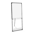 Dry Erase Footbar Easel, Black/Silver