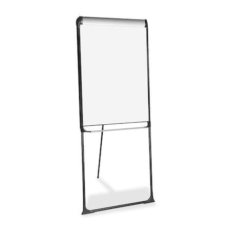 Dry Erase Footbar Easel, Black/Silver