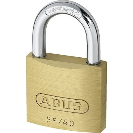 Padlock, Keyed Alike, Standard Shackle, Rectangular Brass Body, Steel Shackle, 13/16 in W